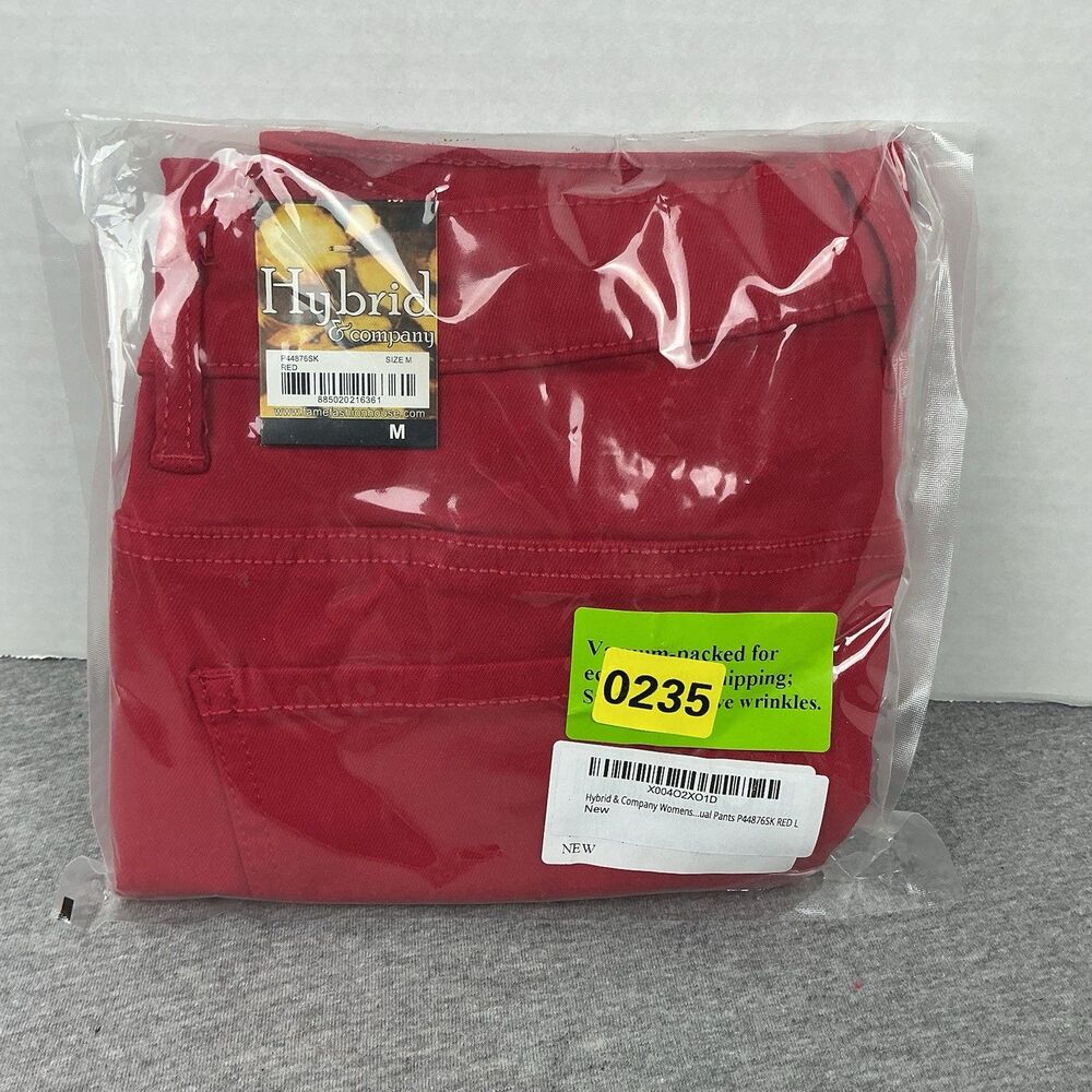 Hybrid & Company Women’s Super Stretch Skinny Pants Red Size Medium P44876SK